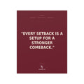 Konquer You | Every setback is a setup for a stronger comeback Poster | Motivational Wall Art
