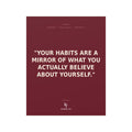 Konquer You | Motivational Quote Poster | "Your Habits Are A Mirror" Wall Art