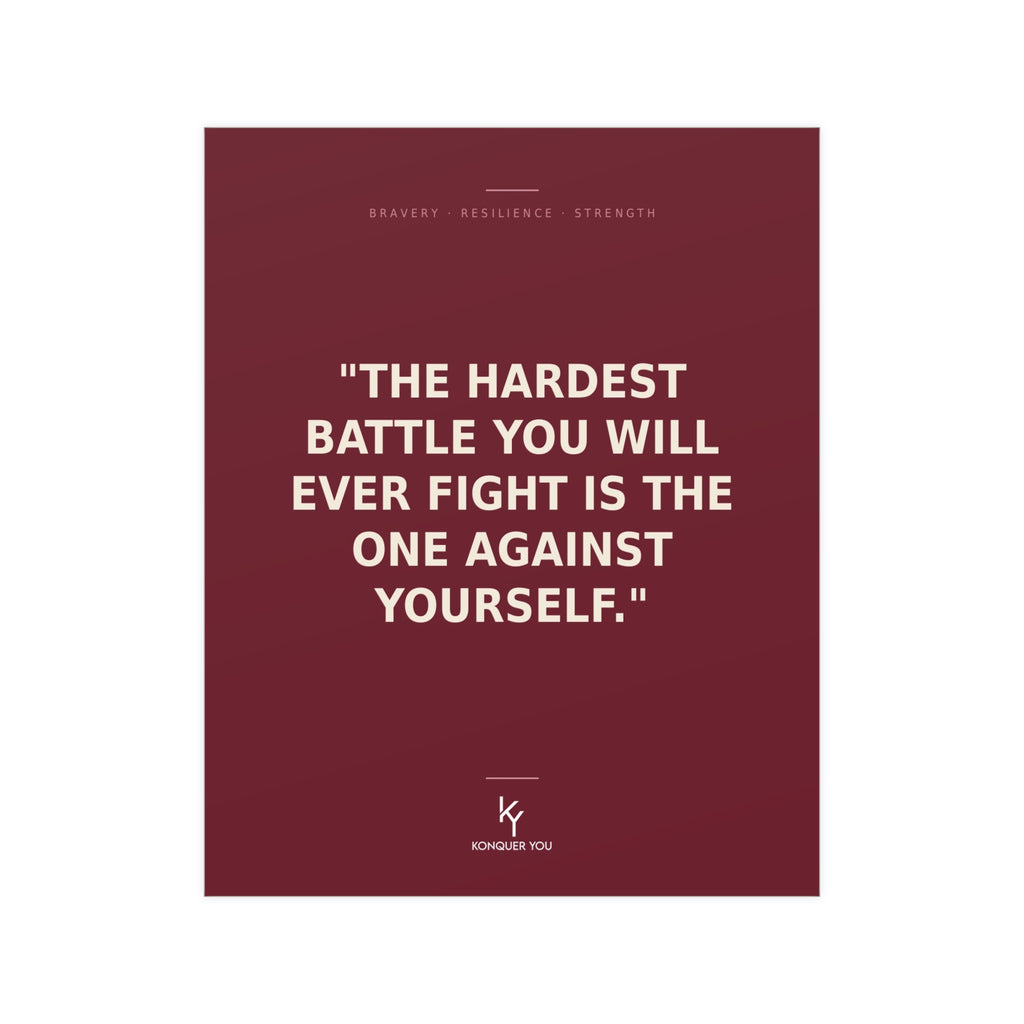 Konquer You | Motivational Quote Poster | Inspirational Typography Poster