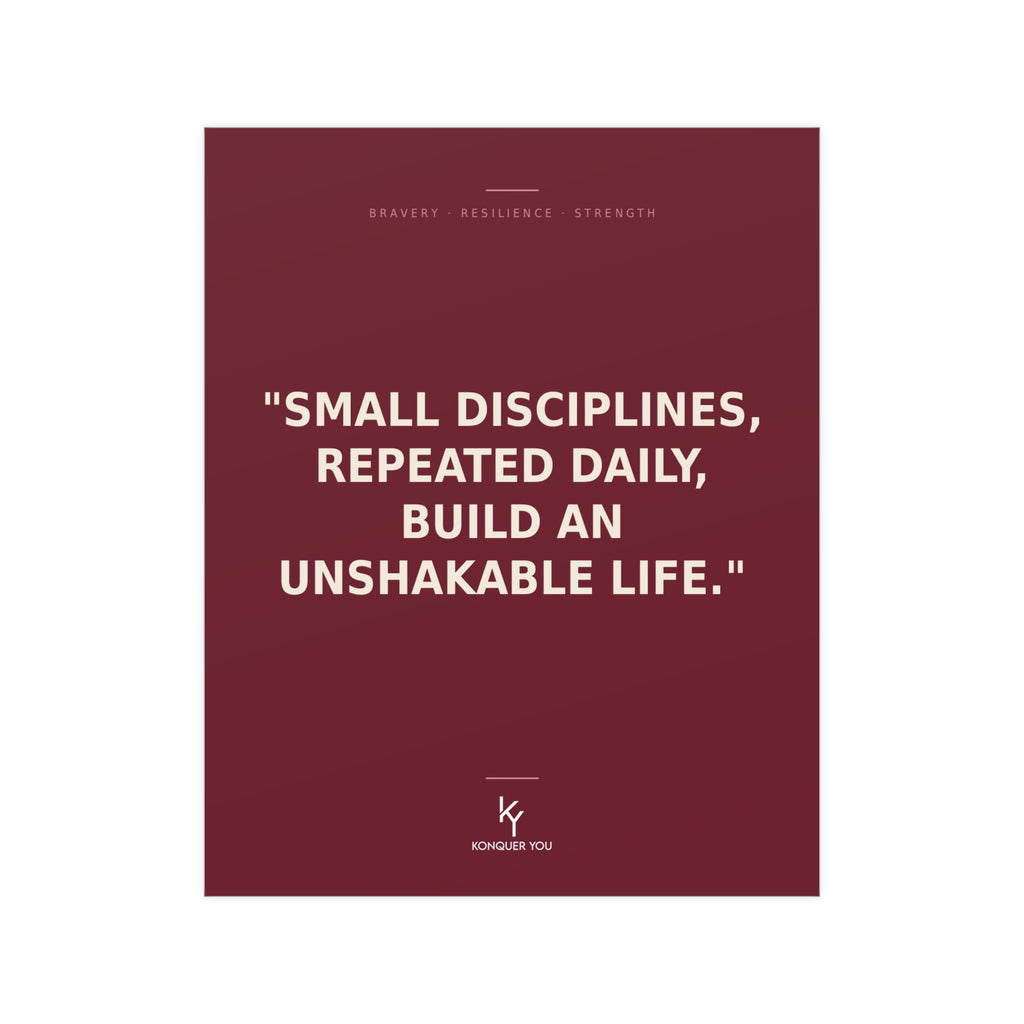 Konquer You | Unshakable Life Inspirational Quote Poster | Motivational Wall Art